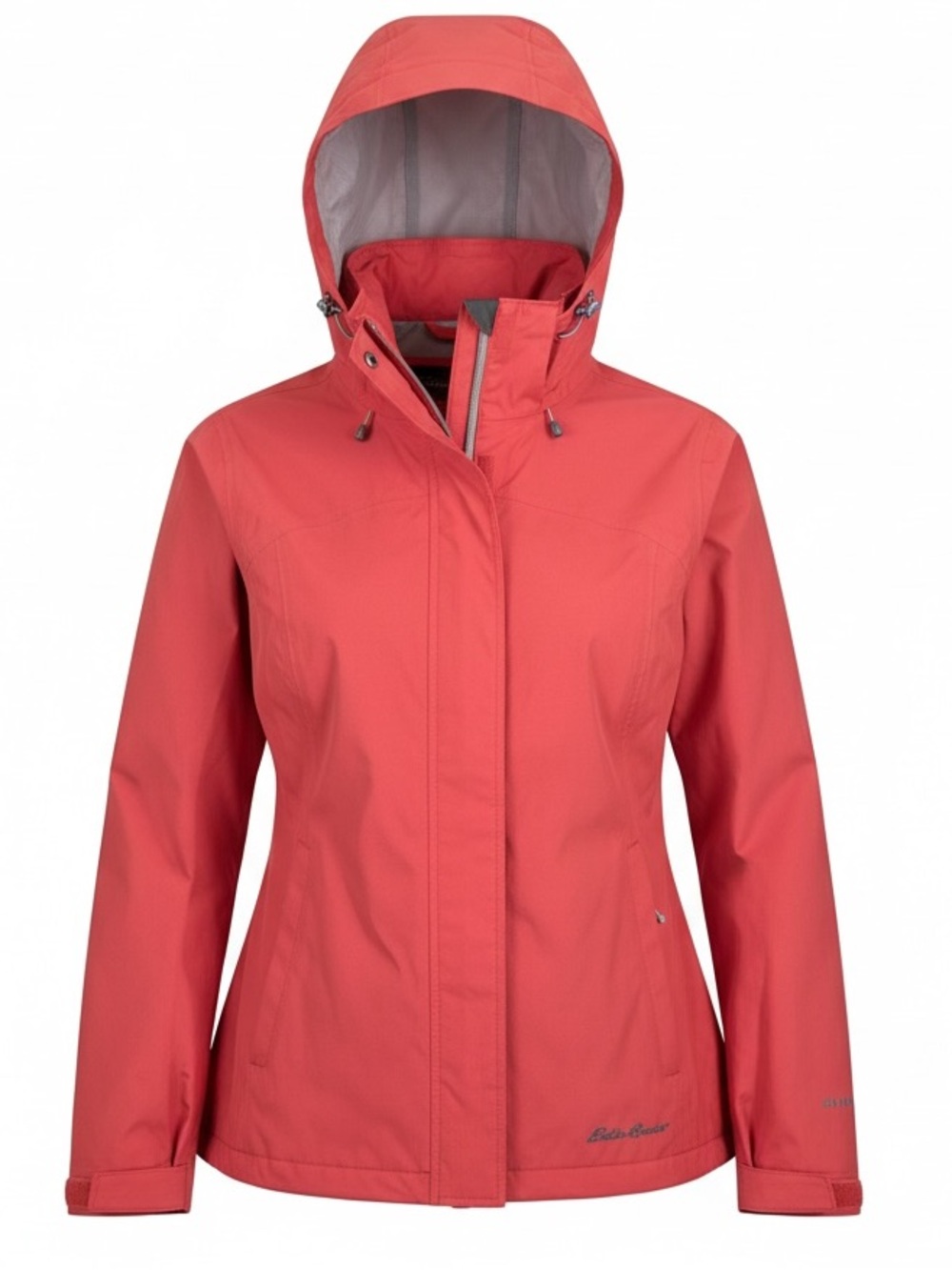 Eddie Bauer WeatherEdge Women’s XS Red Rain Jacket Hooded Outdoor Hiking Shell
